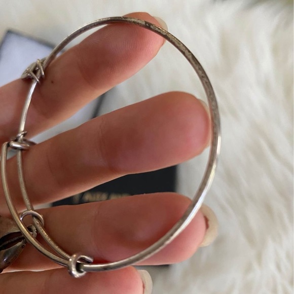 ALEX & ANI Sailboat charm adjustable silver bangle bracelet - Picture 4 of 5
